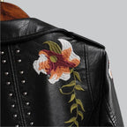 Stylish Women S Floral Leaer Jaet - AngraBech