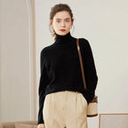 Womens Pure Cashmere Turtlene Sweater