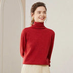Womens Pure Cashmere Turtlene Sweater