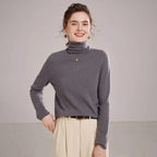 Womens Pure Cashmere Turtlene Sweater