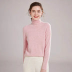 Womens Pure Cashmere Turtlene Sweater