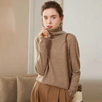 Womens Pure Cashmere Turtlene Sweater