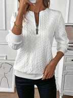 Quarter Zip Knitted Wool Sweater