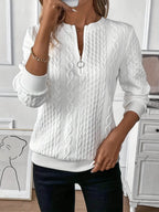 Quarter Zip Knitted Wool Sweater
