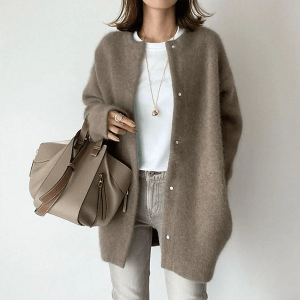 Elegant Cashmere Cardigan For Women