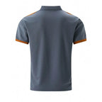 Mens Colorblo Chest Poet Lapel Short Sleeve Polo Shirt - AngraBech