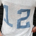 Mens Sport Lettering Jacquard Crew Ne Short Sleeve Sweater - AngraBech