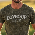 Mens Summer Embroidered Round Ne Short Sleeve T Shirt - AngraBech
