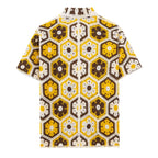 Mens Floral Jacquard Short Sleeved Shirt - AngraBech
