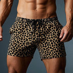 Mens Leopard Print Comfortable Breaable Shorts 1 - AngraBech