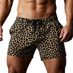 Mens Leopard Print Comfortable Breaable Shorts 1 - AngraBech