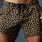 Mens Leopard Print Comfortable Breaable Shorts 1 - AngraBech