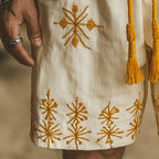 Mens Summer Fashion Cotton And Linen Embroidered Casual Shorts - AngraBech
