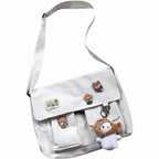 Harajuku Canvas Messenger Bag Kawaii Shoulder School Crossbody - AngraBech