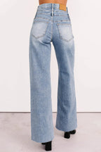 Xander High Rise Double Waist Saige Denim Jeans Medium - AngraBech