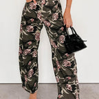 Cover Me In Roses Floral Barrel Jeans Camo - AngraBech