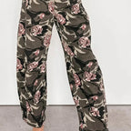 Cover Me In Roses Floral Barrel Jeans Camo - AngraBech