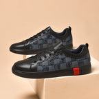 Mens Cheered Leaer Low Top Sneakers 1 - AngraBech