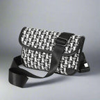 Jacquard Canvas Men Crossbody Messenger Bag Flap Shoulder - AngraBech