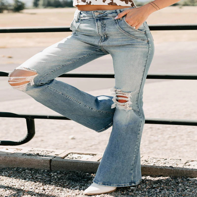 Laurie High Rise Flare Leg Cello Jeans Medium - AngraBech