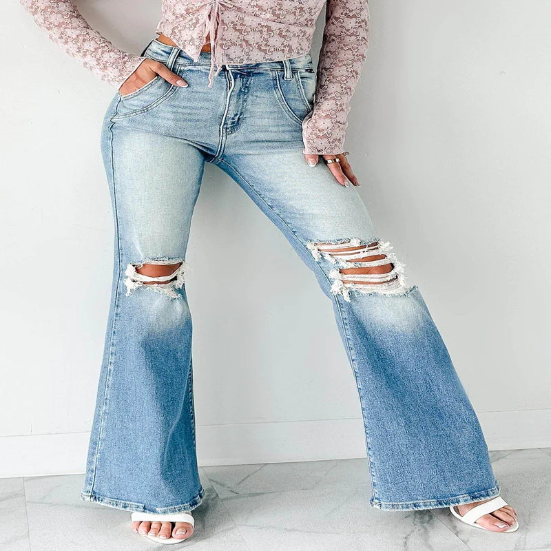Laurie High Rise Flare Leg Cello Jeans Medium - AngraBech