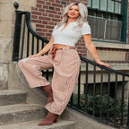 High Spirits Limited Edition Striped Barrel Jeans Caramel - AngraBech