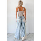 Annabell Pol Patchwork Wide Leg Jeans Denim - AngraBech