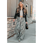 Patri Drawstring Noaboa Denim Pants Camo Green - AngraBech