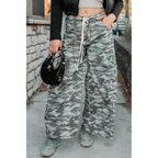 Patri Drawstring Noaboa Denim Pants Camo Green - AngraBech
