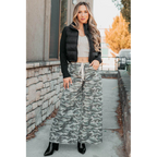 Patri Drawstring Noaboa Denim Pants Camo Green - AngraBech