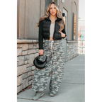 Patri Drawstring Noaboa Denim Pants Camo Green - AngraBech