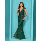 Fancy Mermaid Sequin Evening Gown - AngraBech