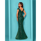 Fancy Mermaid Sequin Evening Gown - AngraBech