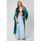 Vibrant Satin Kimono Abstract - AngraBech