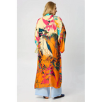 Vibrant Satin Kimono Abstract - AngraBech