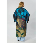 Vibrant Satin Kimono Abstract - AngraBech