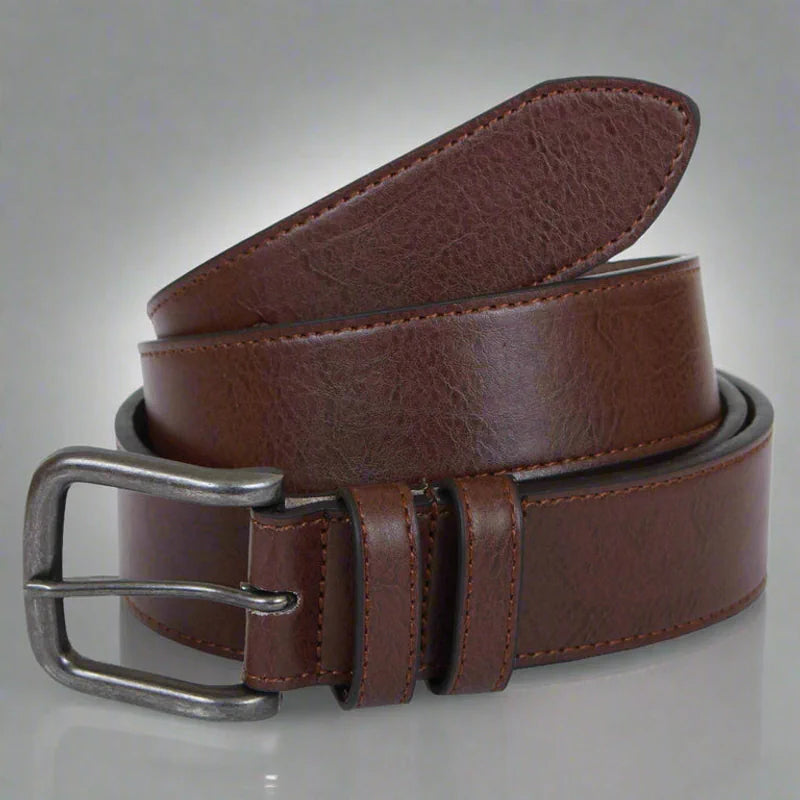 Plus Size Claridge Antique Bule Jeans Belt Brown - AngraBech