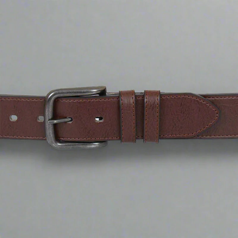 Plus Size Claridge Antique Bule Jeans Belt Brown - AngraBech