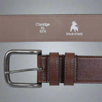 Plus Size Claridge Antique Bule Jeans Belt Brown - AngraBech