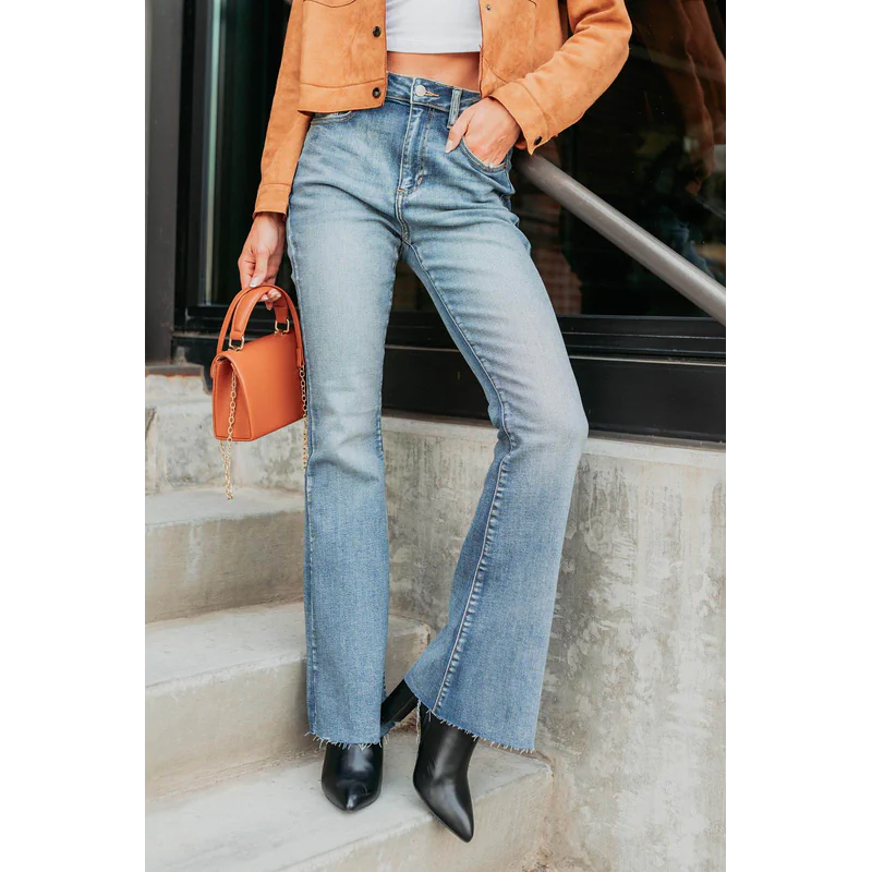 Julius High Rise Flare Sneak Peek Jeans Medium - AngraBech