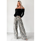 Kayla High Rise Cargo Hidden Jeans Camouflage - AngraBech