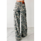 Kayla High Rise Cargo Hidden Jeans Camouflage - AngraBech