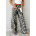 Kayla High Rise Cargo Hidden Jeans Camouflage - AngraBech