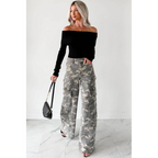 Kayla High Rise Cargo Hidden Jeans Camouflage - AngraBech