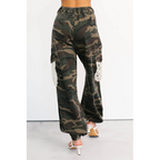 On Duty Cutie Distressed Cargo Pol Joggers Camo - AngraBech