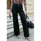 Frederi High Rise Wide Leg Risen Jeans Bla - AngraBech
