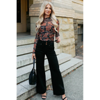 Frederi High Rise Wide Leg Risen Jeans Bla - AngraBech