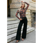 Frederi High Rise Wide Leg Risen Jeans Bla - AngraBech