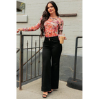 Frederi High Rise Wide Leg Risen Jeans Bla - AngraBech