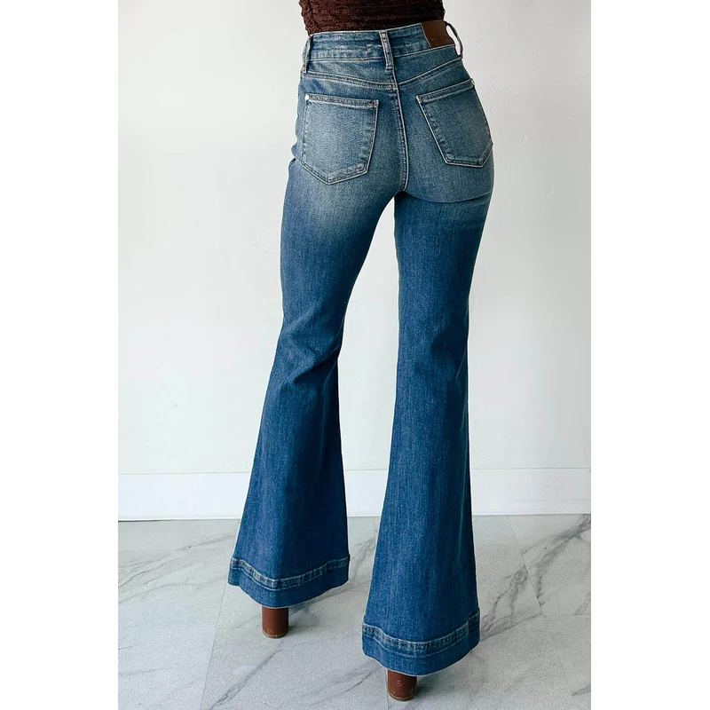 Jensen High Rise Flare Judy Blue Jeans Medium - AngraBech